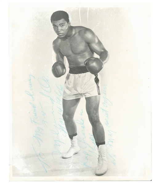 Muhammad Ali 1966 Signed Photo to Boxing Promoter Irving Ungerman with JSA LOA - Ali vs George Chuvalo Fight Notation (8" x 10")