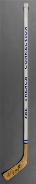 Buffalo Sabres "The French Connection" Signed Commemorative Stick by Martin, Perreault and Robert