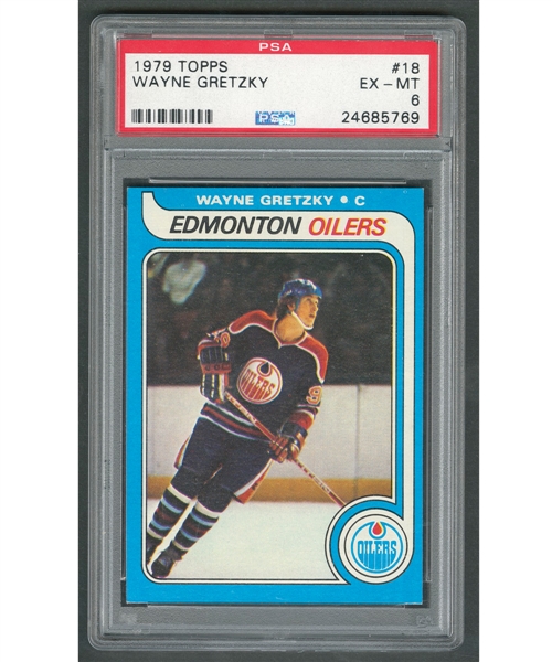 1979-80 Topps Hockey Card #18 HOFer Wayne Gretzky RC - Graded PSA 6