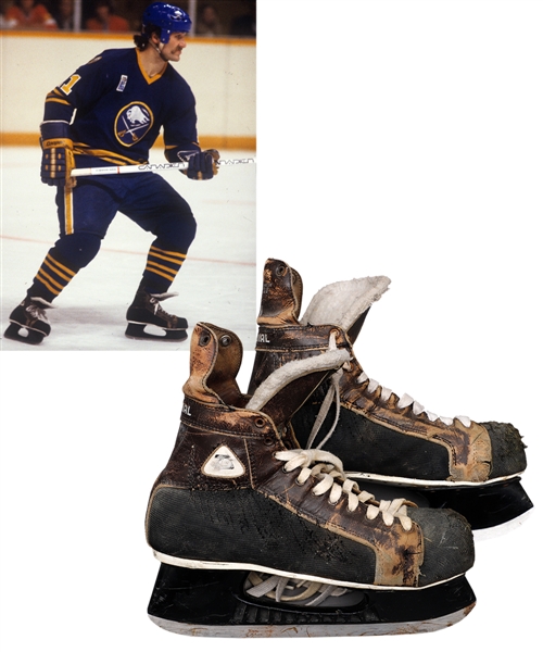Gilbert Perreaults Late-1970s Buffalo Sabres Daoust Game-Used Skates