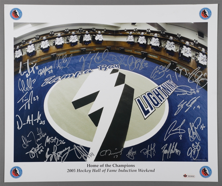 Tampa Bay Lightning 2005 Hockey Hall of Fame Induction Weekend Team-Signed Photo by 26 with LOA (20” x 24”)