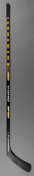 Jaromir Jagr Mid-to-Late-1990s Pittsburgh Penguins Koho Game-Used Stick from Ray Bourque Collection with His Signed LOA