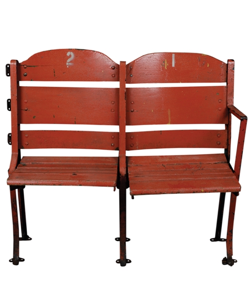 Boston Garden (1928-1995) Attached Pair of Orange Seats