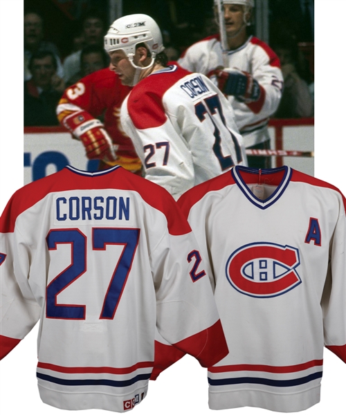 Shayne Corsons 1990-91 Montreal Canadiens Game-Worn Alternate Captains Jersey