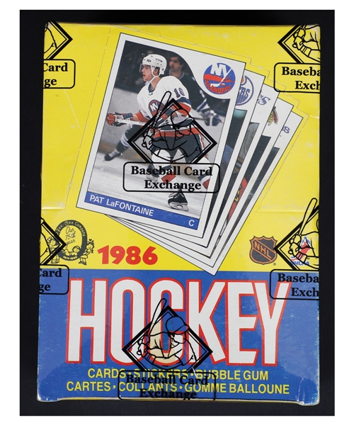 1985-86 O-Pee-Chee Hockey Wax Box (48 Unopened Packs) - BBCE Certified - Mario Lemieux Rookie Year!