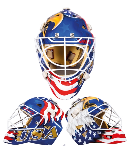 Tim Thomas’ 1999 IIHF World Championships Team USA Game-Worn Warwick Goalie Mask