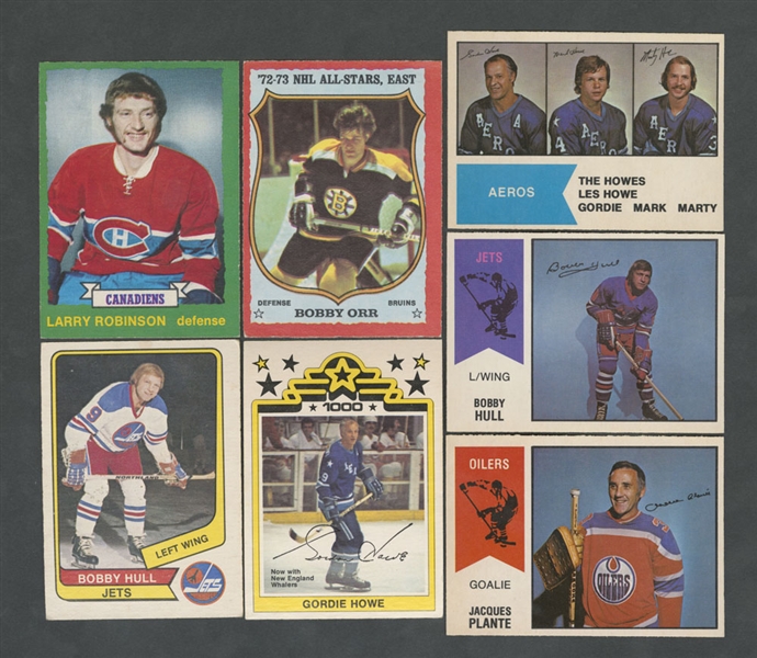 1973-74 O-Pee-Chee Hockey Set Plus 1974-75, 1976-77 and 1977-78 O-Pee-Chee Hockey WHA Complete Sets (3)