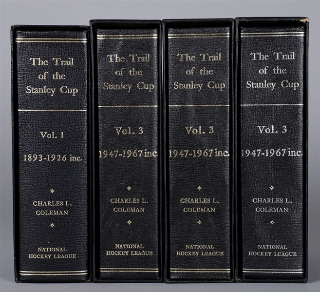"The Trail of the Stanley Cup" Leather-Bound Book Collection of 4
