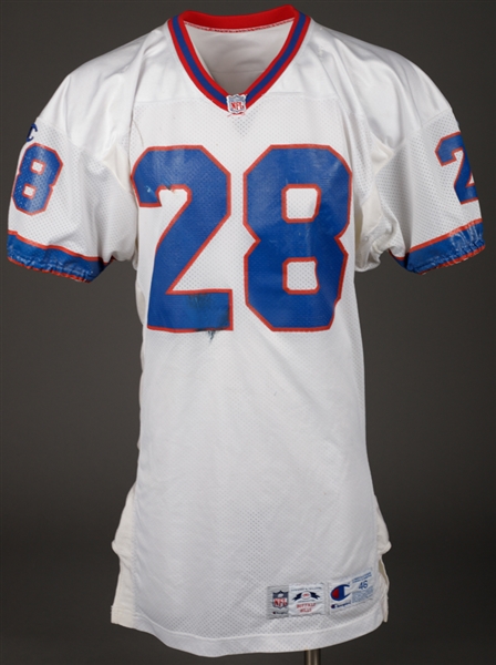 Thomas Smiths 1993 Buffalo Bills Game-Worn Rookie Season Jersey - Team Repairs!