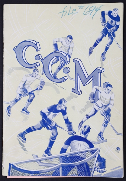 1936 Carreras "Film Stars" 50-Card Set, Late-1930s CCM Hockey & Winter Sports Catalog, 1934-35 NHL Rule Book and Other Publications (3)