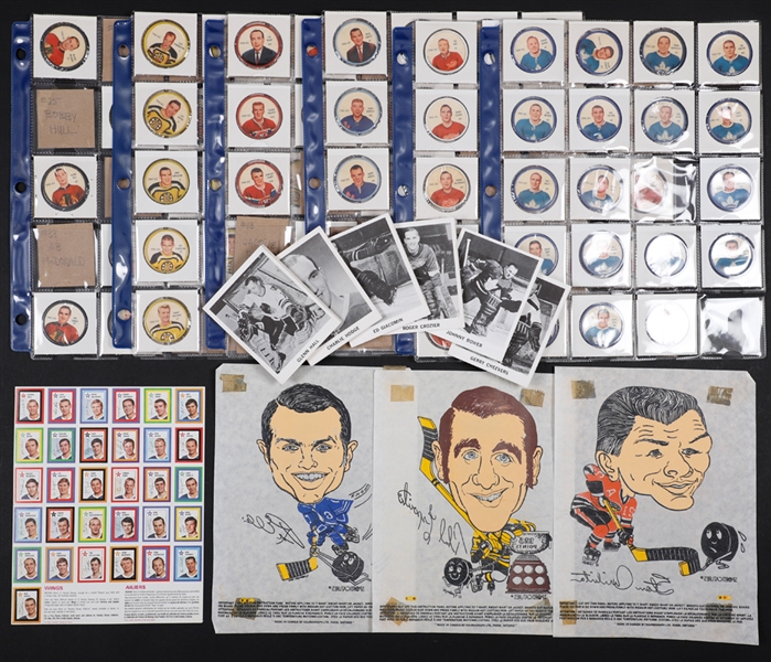 1960s and 1970s Oddball Item and Card Collection Including 1961-62 Shirriff Coins, 1965-66 Coca-Cola, 1970-71 Colgate Hockey Stamps, 1970-71 Dads Cookies and More!