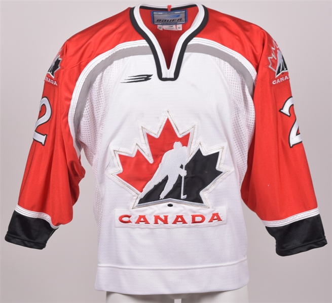 Sommer Wests 1998-99 Team Canada WNT - U22 Game-Worn White Jersey with LOA