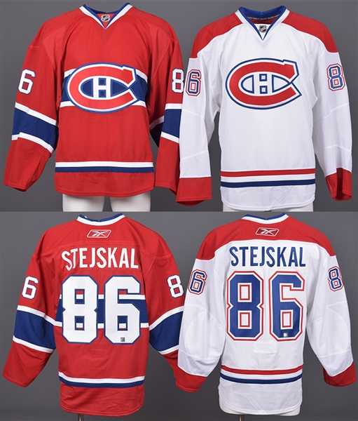 Joe Stejskals 2010-11 Montreal Canadiens Game-Issued Home and Away Jerseys with Team LOAs 