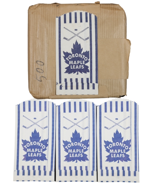 Vintage 1930s/1940s Maple Leaf Gardens Concession Peanut Bag Unopened Bundle (Approx. 500)