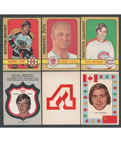 1972-73 O-Pee-Chee Hockey Complete 341-Card Set Plus Players Crests (22/22), Team Canada (26/28) and Team Emblems (16/30)