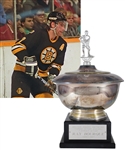 Ray Bourques 1986-87 "Bruins Radio Network Three Star Award" First Star Trophy with His Signed LOA (16")