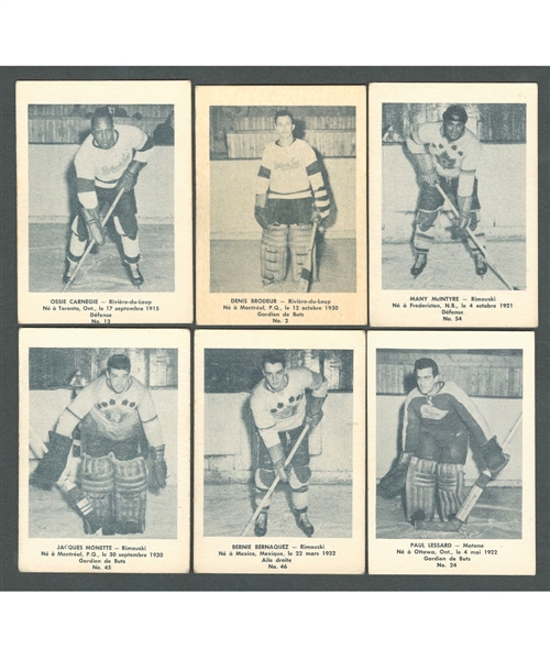 1951-52 Bas Du Fleuve Hockey Complete 58-Card Set