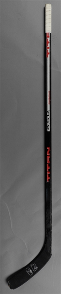 Theoren Fleurys 1990-91 Calgary Flames Signed Titan Game-Used Stick - 51-Goal Season!