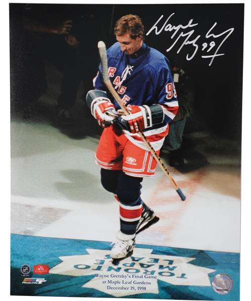 Wayne Gretzky New York Rangers December 19th 1998 Final Game at Maple Leaf Gardens Signed Photo Collection of 4 (11" x 14") 