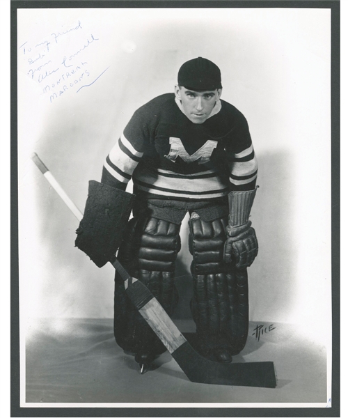 Deceased HOFer Alex Connell Signed Montreal Maroons Photo from the E. Robert Hamlyn Collection