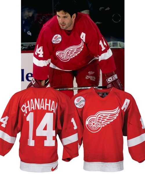 shanahan red wings jersey