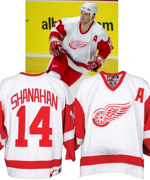 brendan shanahan red wings jersey