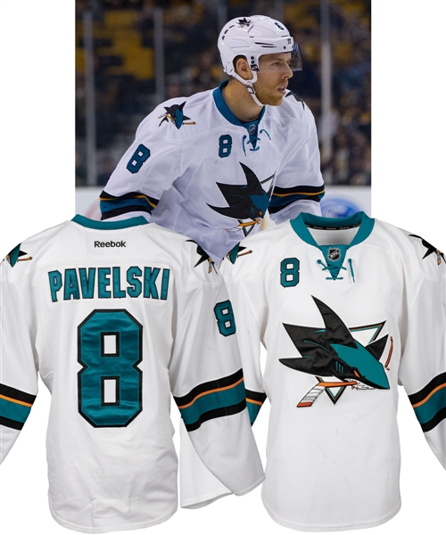 Joe Pavelskis 2013-14 San Jose Sharks Game-Worn Jersey - 41-Goal Season! - Photo-Matched!  