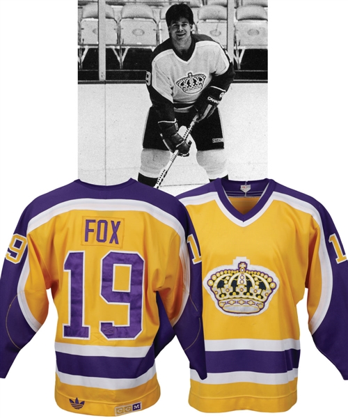 Jim Foxs 1985-86 Los Angeles Kings Game-Worn Jersey 