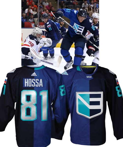 Marian Hossas 2016 World Cup of Hockey Team Europe Game-Worn Jersey