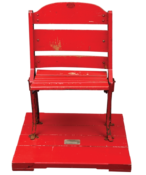 Chicago Stadium (1929-1994) Red Single Seat and Base with LOA