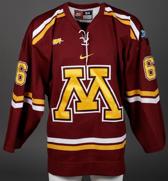 Jake Parenteaus 2011-12 WCHA University of Minnesota Golden Gophers Game-Worn Jersey - Frozen Four Patch!