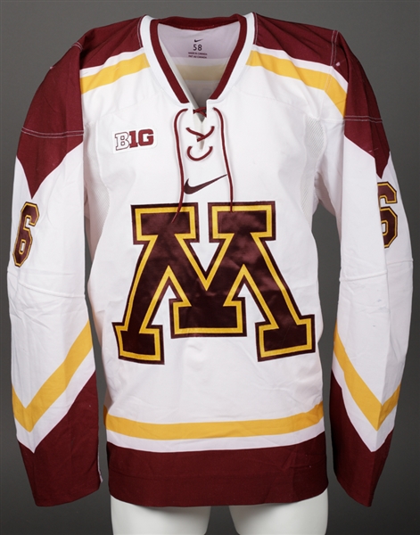 Jake Parenteaus 2013-14 Big 10 University of Minnesota Golden Gophers Game-Worn Jersey 