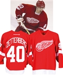 Henrik Zetterberg’s 2003-04 Detroit Red Wings Game-Worn Jersey with Team COA from the Michael Wexler Collection - Team Repairs!