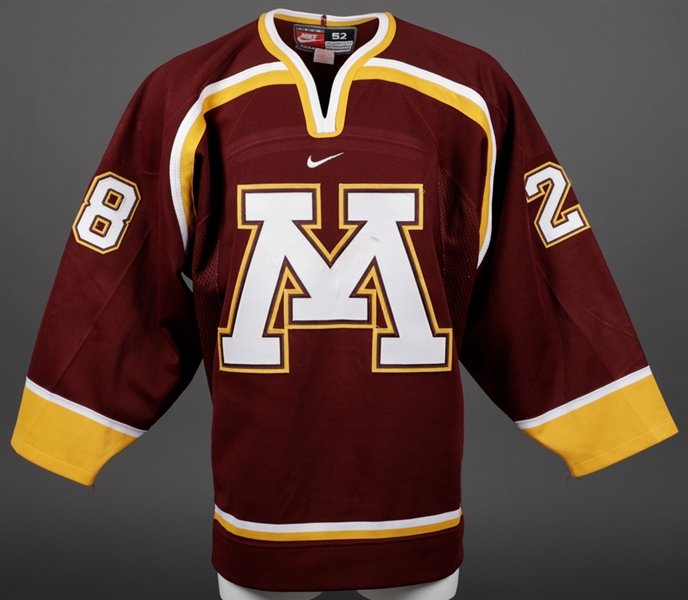 Matt Leimbeks 2000-01 WCHA University of Minnesota Golden Gophers Game-Worn Jersey