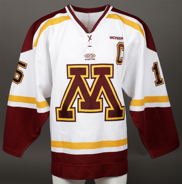 Mike Vannellis 2006-07 WCHA University of Minnesota Golden Gophers Game-Worn Captains Jersey