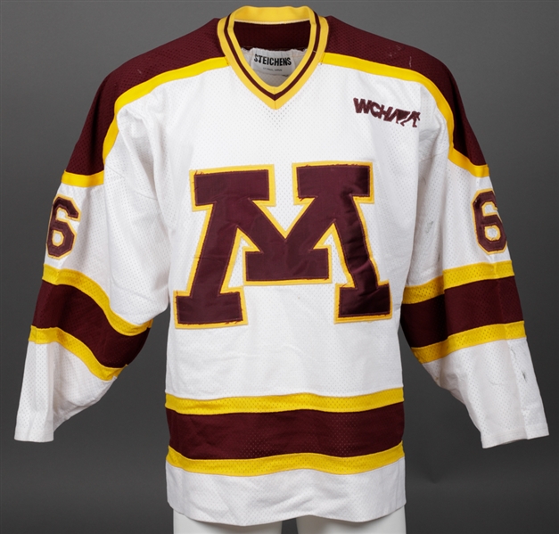 Charlie Wasleys 1992-93 WCHA University of Minnesota Golden Gophers Game-Worn Jersey