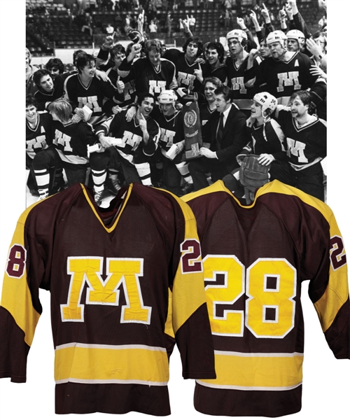 Mike Greeders 1978-79 WCHA University of Minnesota Golden Gophers Game-Worn Jersey - Worn in National Championships Season and Championship Game!