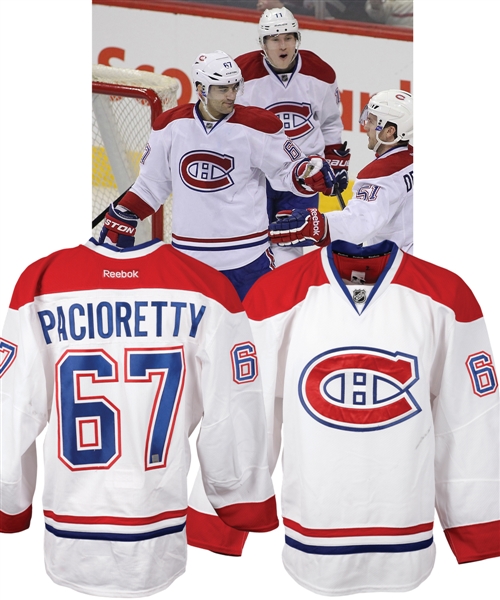 Max Paciorettys 2012-13 Montreal Canadiens Game-Worn Jersey with Team LOA - Photo-Matched!