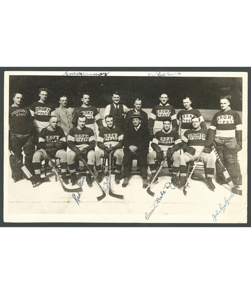 Toronto St. Pats 1921-22 Stanley Cup Champions Team-Signed Turofsky Team Photo from the E. Robert Hamlyn Collection Featuring Deceased HOFers Cecil "Babe" Dye and Reg Noble