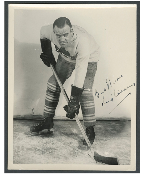 Deceased HOFer Francis "King" Clancy Signed Toronto Maple Leafs Photo from the E. Robert Hamlyn Collection