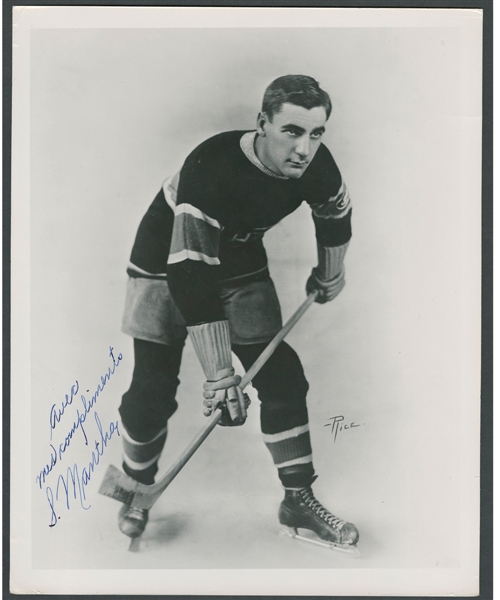 Deceased HOFer Sylvio Mantha Signed Montreal Canadiens Photo from the E. Robert Hamlyn Collection