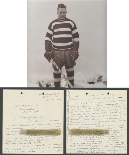 Deceased HOFer Cy Denneny (Ottawa Senators - Toronto Blueshirts) Signed 1948 Letter from the E. Robert Hamlyn Collection