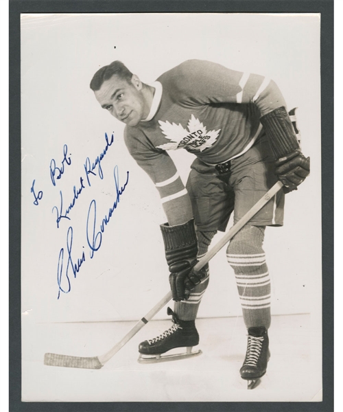 Deceased HOFer Charlie "Chas" Conacher Signed Toronto Maple Leafs Turofsky Photo from the E. Robert Hamlyn Collection