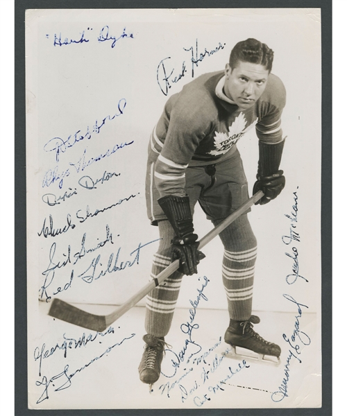 Toronto Staffords Mid-1940s OHA Sr Hockey Team Collection with Team-Signed Photo Including Deceased HOFer Red Horner, Team-Signed Sheet and Signed Letters from the E. Robert Hamlyn Collection