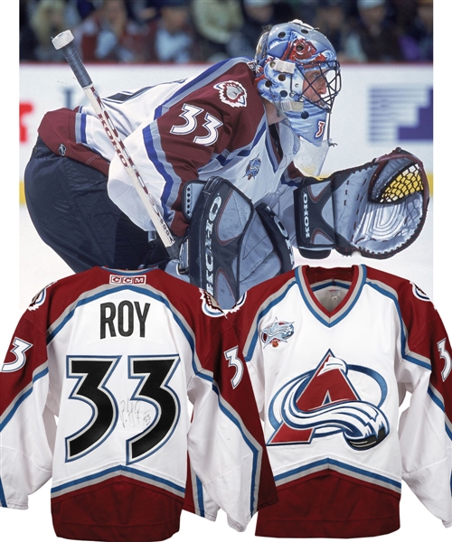 patrick roy game worn jersey