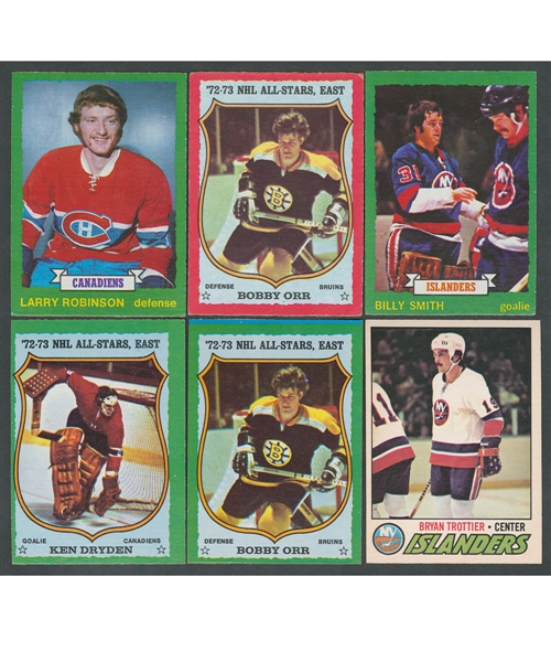 1973-74 O-Pee-Chee Hockey (264-Card Set), 1973-74 Topps Hockey (198-Card Set), 1977-78 O-Pee-Chee Hockey (396-Card Set) and 1970-71 Dads Cookies Hockey (144-Card set)