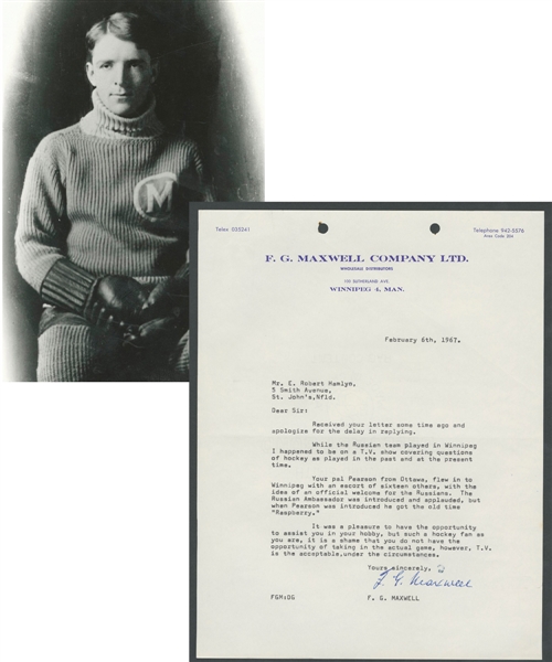 Deceased HOFer Fred "Steamer" Maxwell Signed 1967 Letter from the E. Robert Hamlyn Collection 