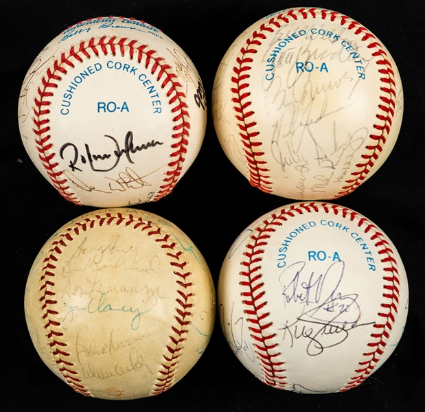 Team-Signed and Single-Signed Baseball Collection of 23 including 1978 Toronto Blue Jays and Late-1980s Seattle Mariners 