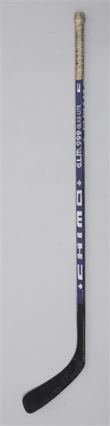 Guy Lafleurs 1990-91 Quebec Nordiques Signed Chimo Game-Used Stick