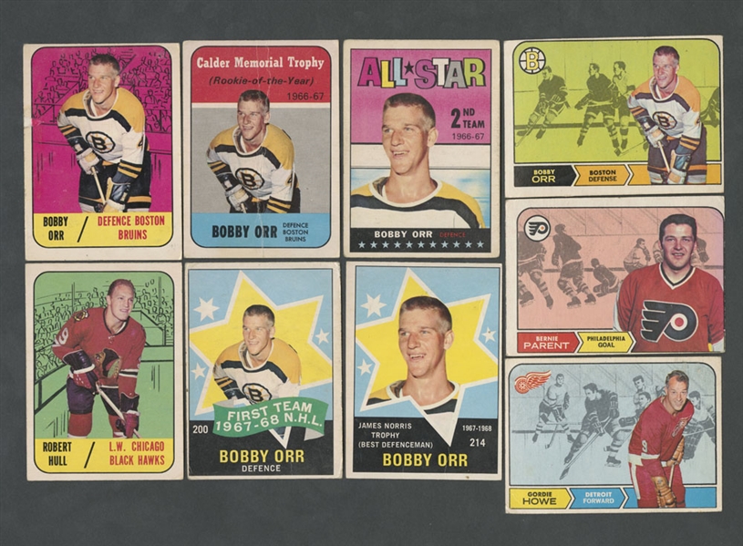 1967-68 Topps Hockey Complete 132-Card Set and 1968-69 O-Pee-Chee Complete 216-Card Set (5 Cards are Topps)